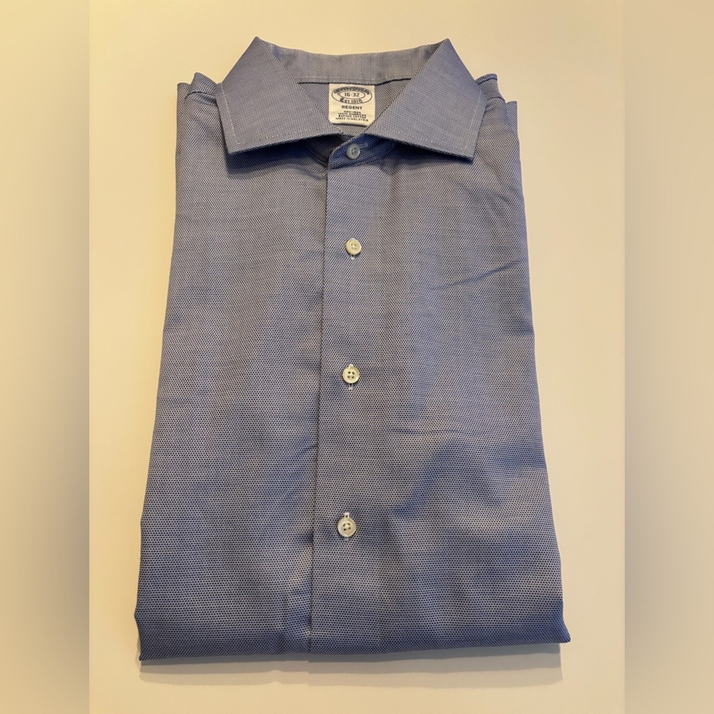 Brooks Brothers Men's Regent Blue Button Down Dress Shirt 16/32